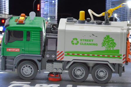 Zamiatarka śmieciarka ulic uliczna napęd frykcyjny led dżwięk gumowe kołą