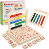 School wooden counting wheel educational alphabet puzzle learning counting addition