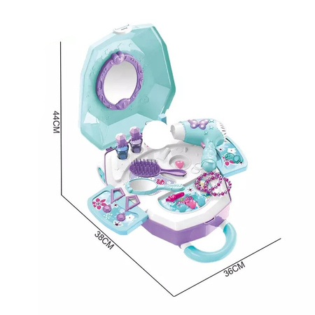 GIRLS VANITY TABLE Suitcase Backpack 2in1 Beauty Set Cosmetics Case Toy sferazabawek