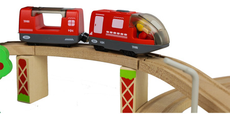 Sferazabawek Wooden Battery-Powered Train Set – Interactive & Safe Educational Toy for Kids