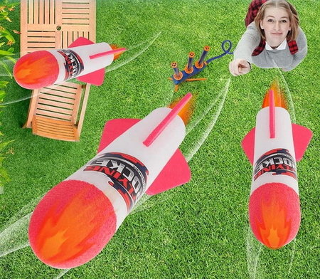 Wyrzutnia katapulta rakiet piankowych Latawiec pompka prezent dla 4 5 6 7 8 9 10 latka
