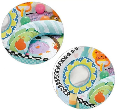 MATA EDUKACYJNA KOJEC Z PIŁECZKAMI DLA NIEMOWLĄT DUŻA INTERAKTYWNA MIĘKKA