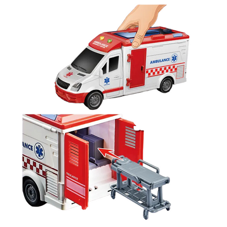 Auto Karetka Pogotowia Ambulans Efekty Gra Świeci