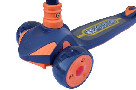 Hulajnoga dla dzieci trójkołowa składana balansowa świecąca LED trzykołowa