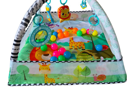 Mata edukacyjna dla niemowląt duża interaktywna miękka kojec z piłeczkami