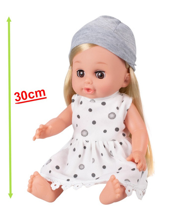 Martynka interactive doll + doll stroller drinking peeing baby bean