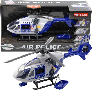 Large Interactive RESCUE HELICOPTER 38cm Toy SOS Light Sound Winch sferazabawek Gift for Kids 3+