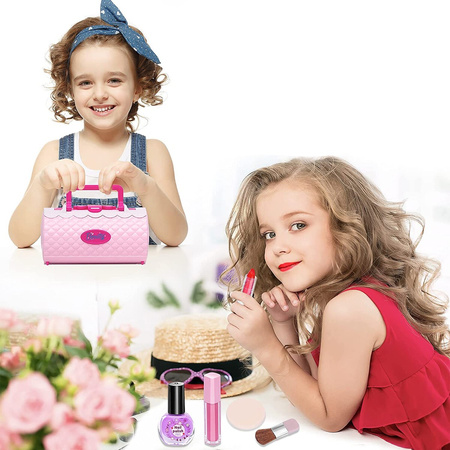 Kuferek kosmetyków rozkładany makijaż cienie ZESTAW do makijażu dla dzieci