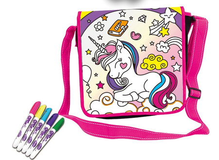 Torba do malowania kolorowania pisaki jednorożec torebka na ramię zestaw