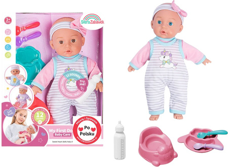 Lalka bobas Martynka jak żywa mówi interaktywna śpiewa 2 piosenki  po Polsku nocnik miękki tułów