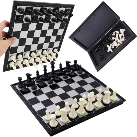 Chess Magnetic board game in educational box with magnets TRAVEL 