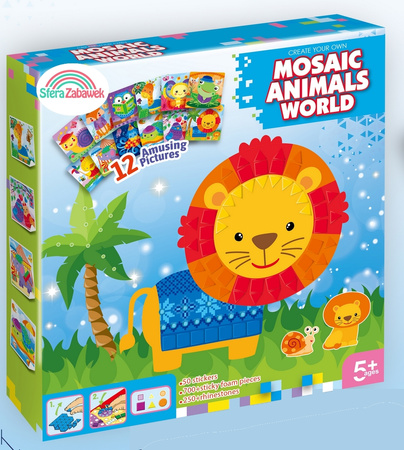 FOAM MOSAIC Sticker Art ANIMALS Shapes 12 Pictures Creative Kit EDU + STICKERS