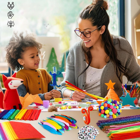 Giant Arts & Crafts Supply Kit for Kids XXL ✨ Creative DIY Craft Box | Develops Motor Skills