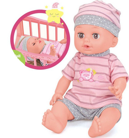 Interactive baby doll Martynka with stroller + cradle Speaks Polish peeing 