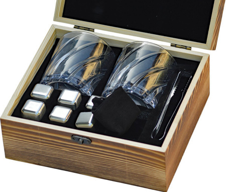 Gift set whisky glasses rocks box Ice cubes Drinks