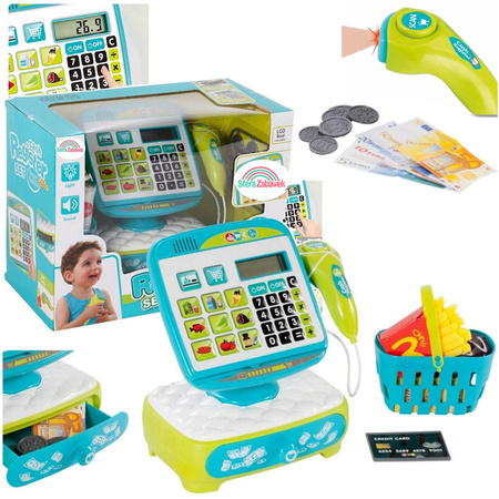 Store Fiscal Cash Register with Touch Panel Children's Play Basket