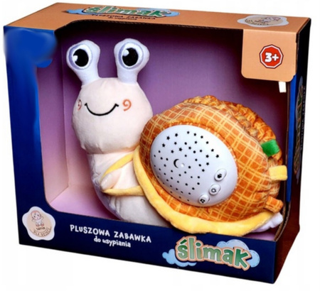 Interaktywny Śpioszek do snu projektor poduszka maskotka usypiacz ślimak 