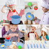 Zestaw kuchenny naczynia do zabawy dla dzieci garnki czajnik patelnia kuchnia zabawki