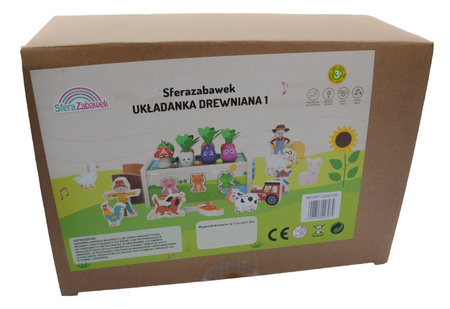 GRA LOGICZNA FARMA ZRĘCZNOŚCIOWA SORTER ZWIERZETA I ROBACZKI MONTESSORI