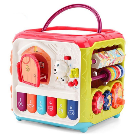 KOSTKA EDUKACYJNA INTERAKTYWNA SENSORYCZNA MULTIKOSTKA DLA DZIECI DŹWIĘKI