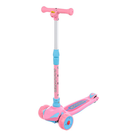 Hulajnoga dla dzieci trójkołowa składana balansowa świecąca LED trzykołowa