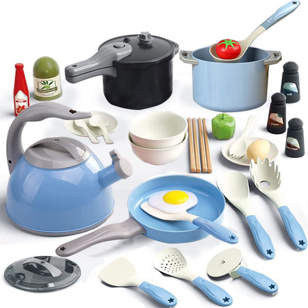 Zestaw kuchenny naczynia do zabawy dla dzieci garnki czajnik patelnia kuchnia zabawki