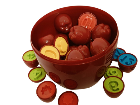 Nauka liczenia Cyferek Układanka Sensoryczna Do Nauki Liczenia W Kształcie Jabłka Dla Dzieci