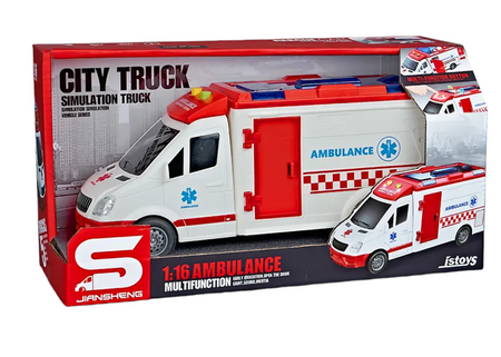 Auto Karetka Pogotowia Ambulans Efekty Gra Świeci