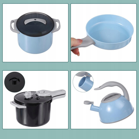 Zestaw kuchenny naczynia do zabawy dla dzieci garnki czajnik patelnia kuchnia zabawki