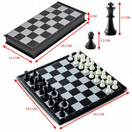 Chess Magnetic board game in educational box with magnets TRAVEL 