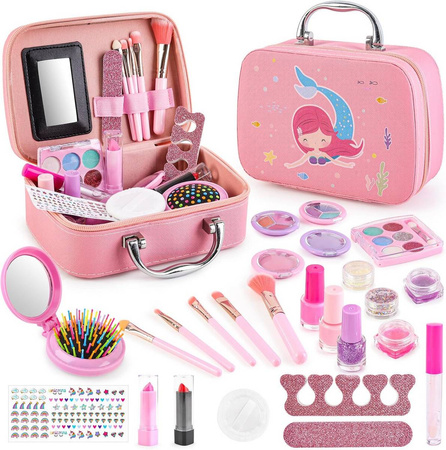 Kuferek kosmetyków Zestaw MAKE UP MALOWIDŁA Kosmetyki makijaż skarbów