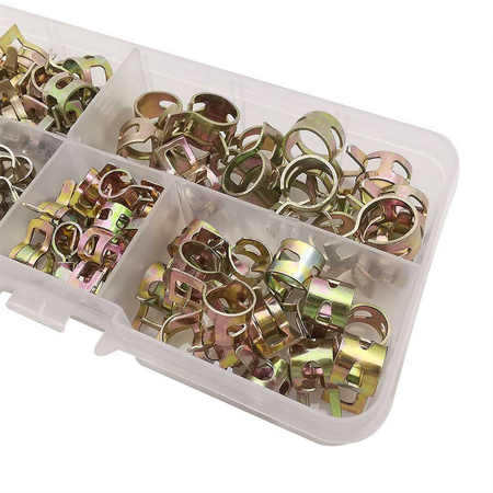 Metal hose clamps spring clamps set for hose lines 75 pcs