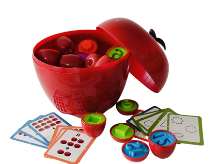 Nauka liczenia Cyferek Układanka Sensoryczna Do Nauki Liczenia W Kształcie Jabłka Dla Dzieci