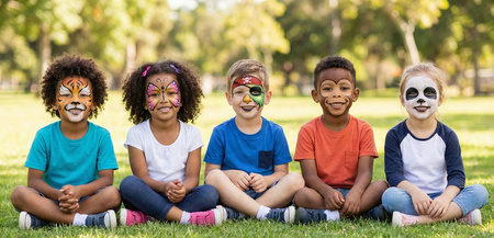 Magiczny Zestaw do Malowania Twarzy 12 Kolorów – Bezpieczna Zabawa na Halloween i Karnawał!