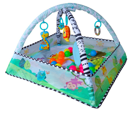 Mata edukacyjna dla niemowląt duża interaktywna miękka kojec z piłeczkami