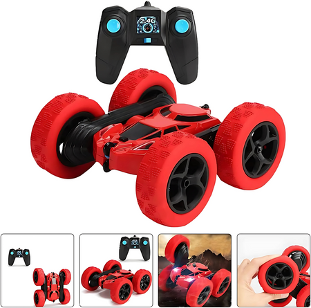 RED AUTO TWISTER RC STUNT CAR 360° REMOTE CONTROL VEHICLE ACROBAT TOY FOR KIDS sferazabawek