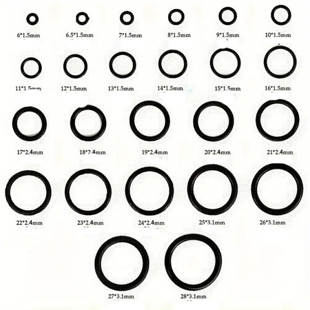 Huge set Orings rubber gaskets 720 o-ring mix 24 different sizes case organizer