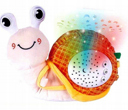 Interaktywny Śpioszek do snu projektor poduszka maskotka usypiacz ślimak 