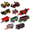 large farm machinery set tractors combine harvester die-cast metal toys gift for kids 3+