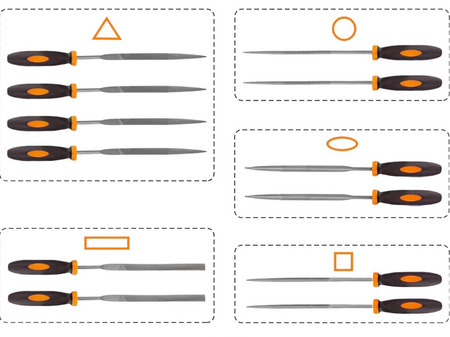 Set of files for metal wood conifer rasps rasps rasps rasps case 18el
