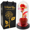 Wieczna czerwona róża błysząca w szkle świecąca led prezent walentynki prezent kobiety róże kwiat walentynki dzień kobiet