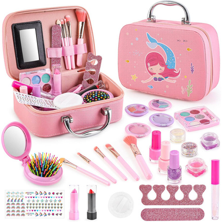 Kuferek kosmetyków Zestaw MAKE UP MALOWIDŁA Kosmetyki makijaż skarbów