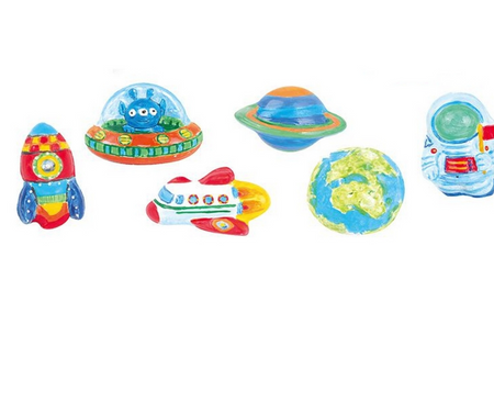 Zestaw Kreatywny 2w1 LAMPKA KSIĘŻYC do Malowania + Odlewy Gipsowe KOSMOS DIY