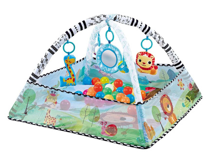 Mata edukacyjna dla niemowląt duża interaktywna miękka kojec z piłeczkami