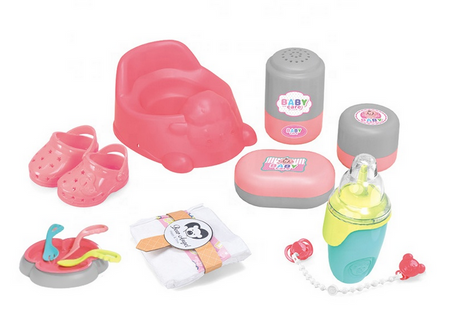 INTERACTIVE BABY DOLL MARTYNKA SPEAKS POLISH 3in1 Set Bathtub High Chair Cradle