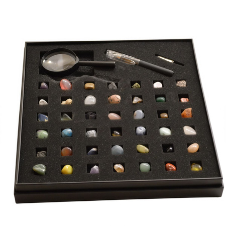 Young Geologist Kit 43 Minerals & Stones | Educational Collection with Magnifier