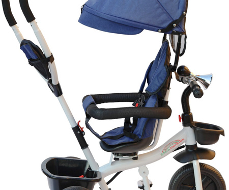 Rowerek trójkołowy wolne koło pasy obracany 360 wózek obracane siedzisko