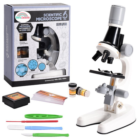 Kids Science Microscope Kit EDUCATIONAL Set 1200x LED + Accessories STEM Gift 6+ Learning Through Play
