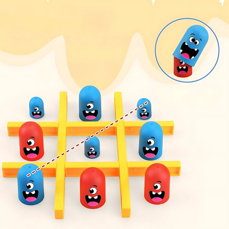 Logic Game TIC TAC TOE Gobbling Monsters Gobblet for Kids Family Board Game 3+
