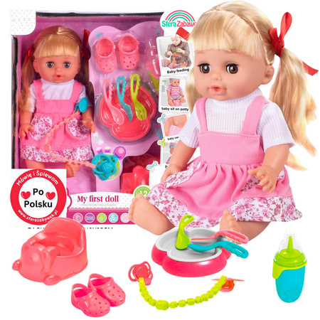 Martynka doll bobas drink pee speak Polish 24 sounds feeding chair potty